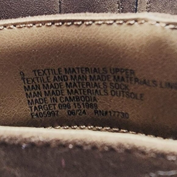 Womens Mid-Calf Brown Suede Block Heel Boots Size 9 With Side Zipper target - Picture 2 of 10